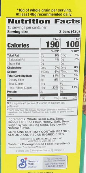 Nature Valley Crunchy Oats N Honey Granola Bars Family Pack 15 1 48 Oz 2 Bar Pouches