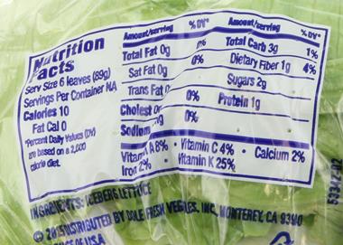 calories in iceberg lettuce 1 cup
