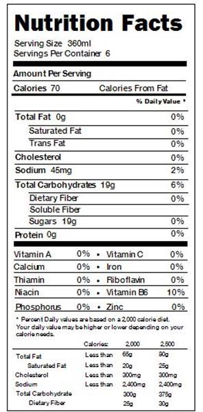 10 Fuze Iced Tea Lemon Nutrition Facts 