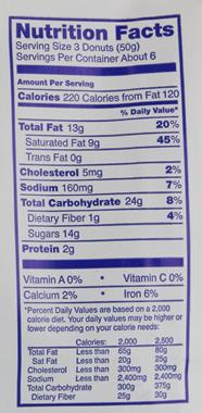 hostess donuts nutrition facts powdered mini donettes