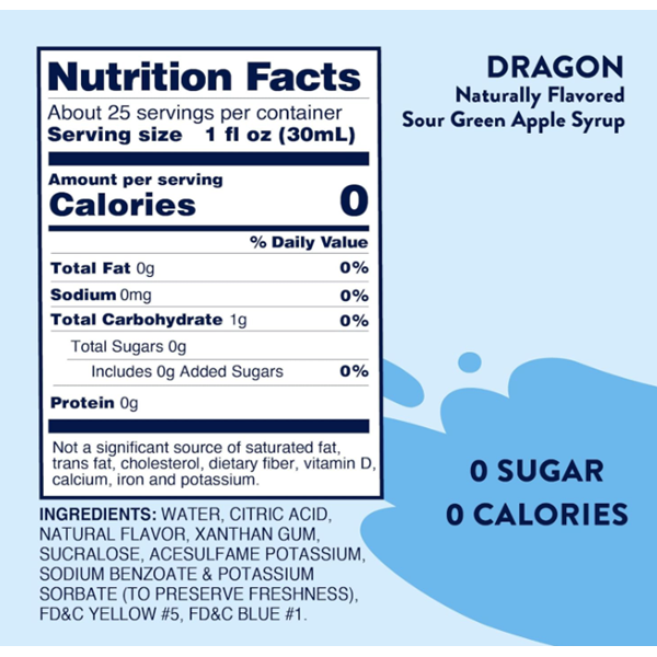 Skinny Mixes Sugar Free Syrup, Sour Green Apple | Hy-Vee Aisles