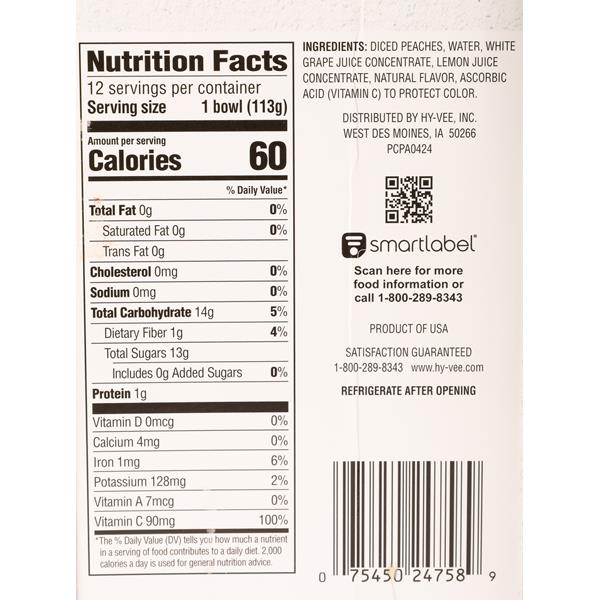 Hy-Vee Diced Yellow Cling Peaches 12 Count | Hy-Vee Aisles Online